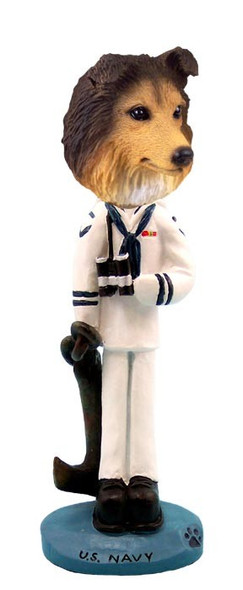 Sable Sheltie U S Navy Doogie Collectible Dog Figurine
