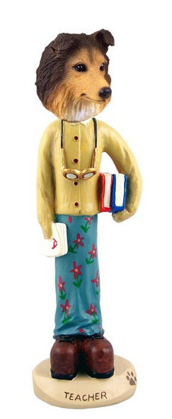 Sable Sheltie Female Teacher Doogie Collectible Dog Figurine