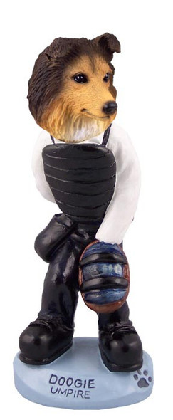 Sable Sheltie Umpire Doogie Collectible Dog Figurine