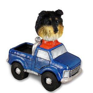 Tricolor Sheltie Pickup Doogie Collectible Dog Figurine