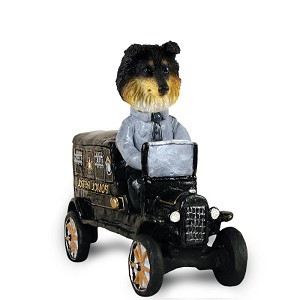 Tricolor Sheltie Paddy Wagon Doogie Collectible Dog Figurine