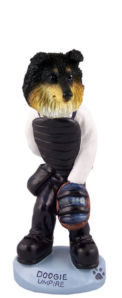 Tricolor Sheltie Umpire Doogie Collectible Dog Figurine