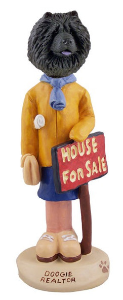 Black Chow Female Realtor Doogie Collectible Dog Figurine