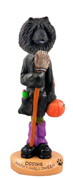 Black Chow Happy Halloween Doogie Collectible Dog Figurine