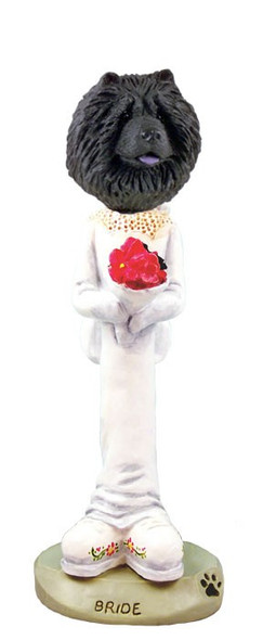 Black Chow Bride Doogie Collectible Dog Figurine