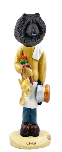 Black Chow Chef Doogie Collectible Dog Figurine