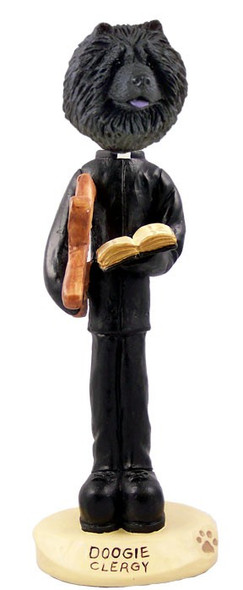 Black Chow Clergy Doogie Collectible Dog Figurine