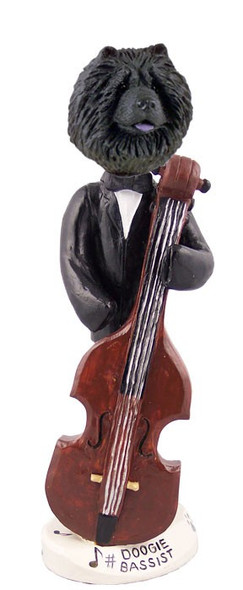 Black Chow Bassist Doogie Collectible Dog Figurine