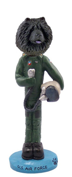 Black Chow U S Air Force Doogie Collectible Dog Figurine