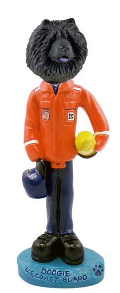 Black Chow U S Coast Guard Doogie Collectible Dog Figurine