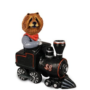Red Chow Train Doogie Collectible Dog Figurine