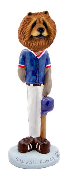 Red Chow Baseball Doogie Collectible Dog Figurine