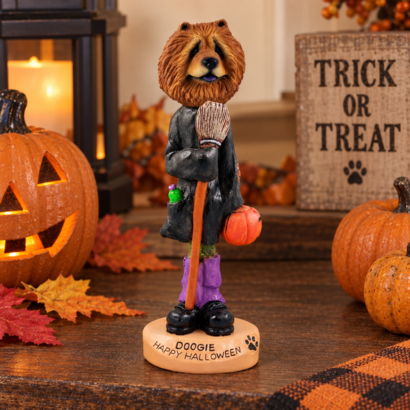 Red Chow Happy Halloween Doogie Collectible Dog Figurine