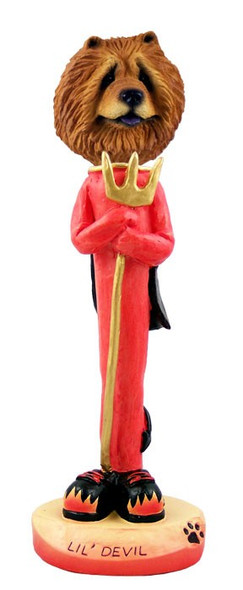 Red Chow Lil Devil Doogie Collectible Dog Figurine