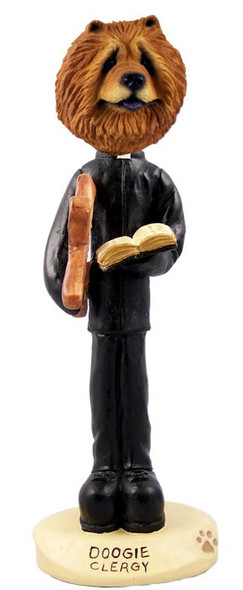Red Chow Clergy Doogie Collectible Dog Figurine