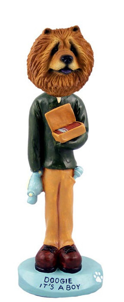 Red Chow It's a Boy Doogie Collectible Dog Figurine
