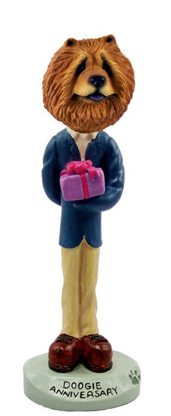 Red Chow Anniversary Doogie Collectible Dog Figurine