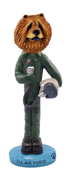 Red Chow U S Air Force Doogie Collectible Dog Figurine