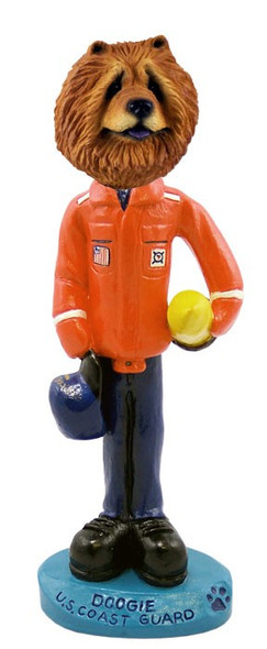Red Chow U S Coast Guard Doogie Collectible Dog Figurine