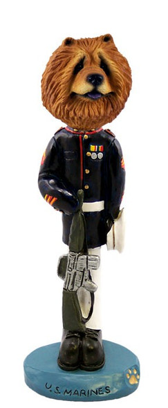 Red Chow U S Marines Doogie Collectible Dog Figurine
