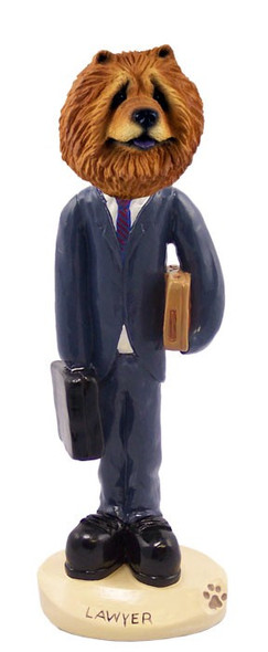 Red Chow Lawyer Doogie Collectible Dog Figurine
