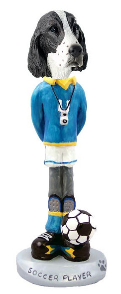 Liver Springer Spaniel Soccer Doogie Collectible Dog Figurine