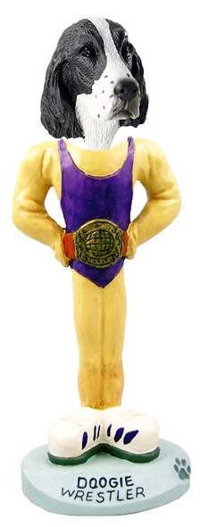 Liver Springer Spaniel Wrestler Doogie Collectible Dog Figurine