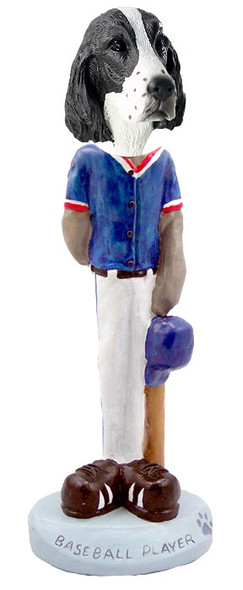 Liver Springer Spaniel Baseball Doogie Collectible Dog Figurine