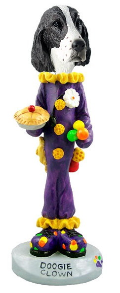 Liver Springer Spaniel Clown Doogie Collectible Dog Figurine
