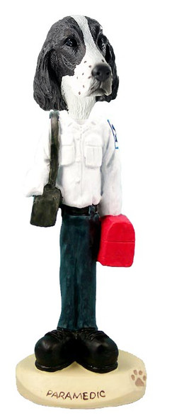 Liver Springer Spaniel Paramedic Doogie Collectible Dog Figurine