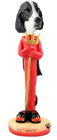 Liver Springer Spaniel Lil Devil Doogie Collectible Dog Figurine