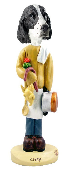 Liver Springer Spaniel Chef Doogie Collectible Dog Figurine
