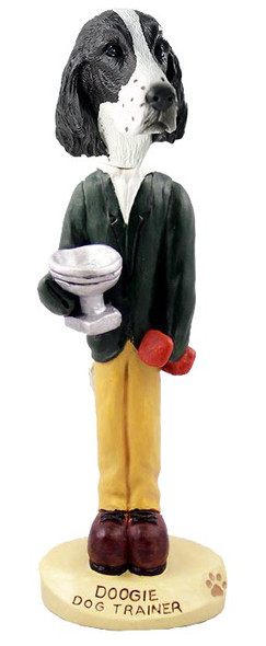 Liver Springer Spaniel Trainer Doogie Collectible Dog Figurine