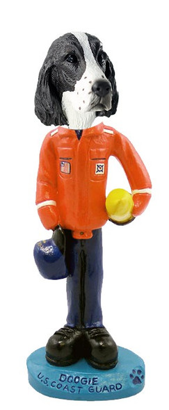 Liver Springer Spaniel U S Coast Guard Doogie Collectible Dog Figurine