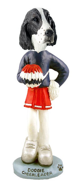 Liver Springer Spaniel Cheerleader Doogie Collectible Dog Figurine