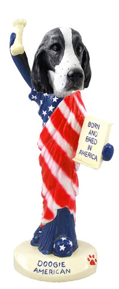 Black & White Springer Spaniel American Doogie Collectible Dog Figurine