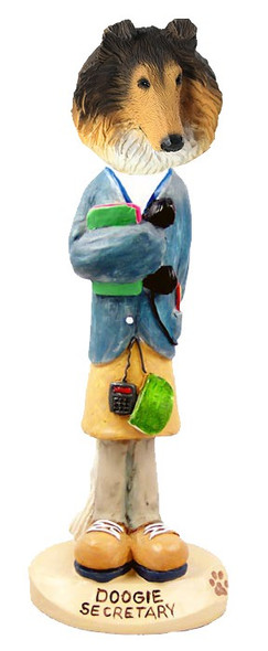Sable Collie Secretary Doogie Collectible Dog Figurine