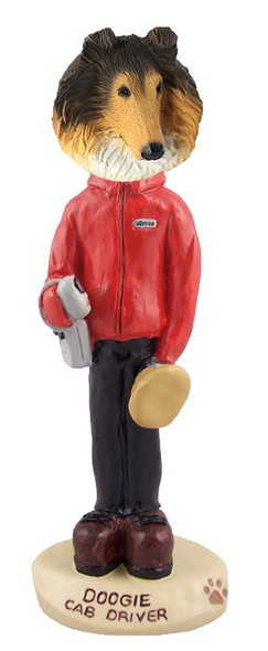 Sable Collie Cab Driver Doogie Collectible Dog Figurine