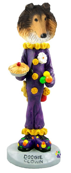 Sable Collie Clown Doogie Collectible Dog Figurine