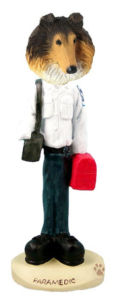 Sable Collie Paramedic Doogie Collectible Dog Figurine