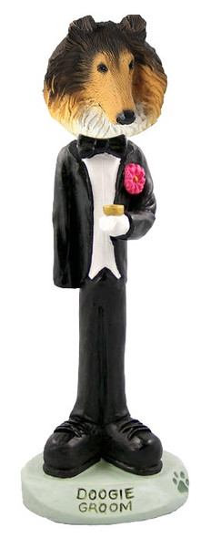 Sable Collie Groom Doogie Collectible Dog Figurine