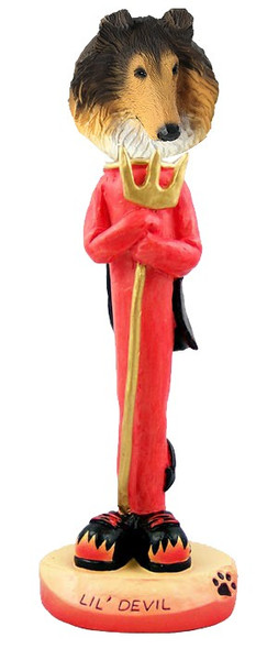 Sable Collie Lil Devil Doogie Collectible Dog Figurine