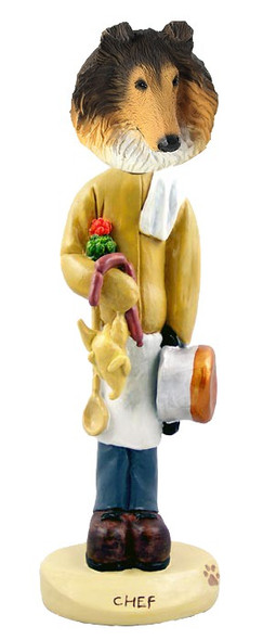 Sable Collie Chef Doogie Collectible Dog Figurine