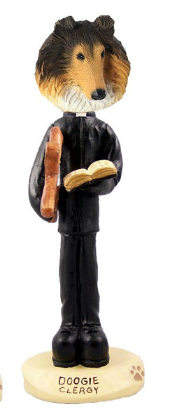 Sable Collie Clergy Doogie Collectible Dog Figurine