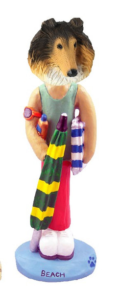 Sable Collie Beach Doogie Collectible Dog Figurine