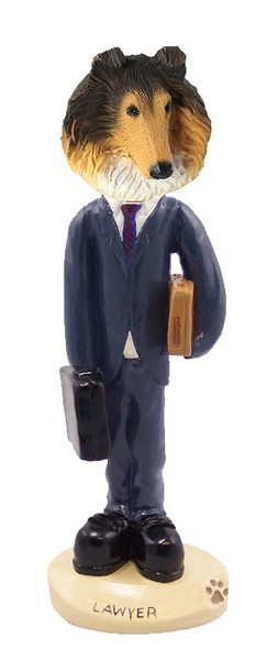 Sable Collie Lawyer Doogie Collectible Dog Figurine