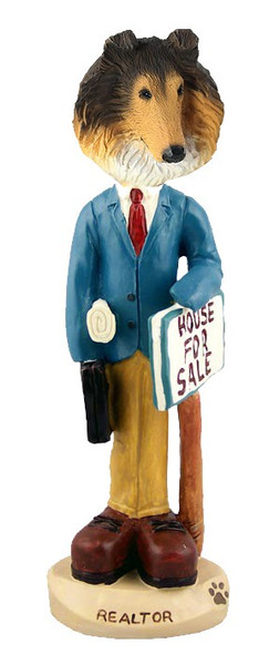 Sable Collie Male Realtor Doogie Collectible Dog Figurine