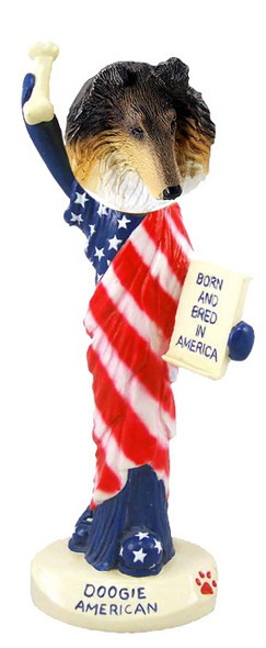 Tricolor Collie American Doogie Collectible Dog Figurine