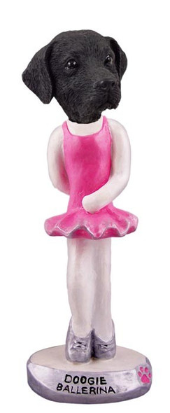 Black Labrador Retriever Ballerina Doogie Collectible Dog Figurine