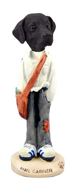 Black Labrador Retriever Mail Carrier Doogie Collectible Dog Figurine